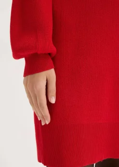 Strickkleid mit Schleife aus softem Viskose-Mix