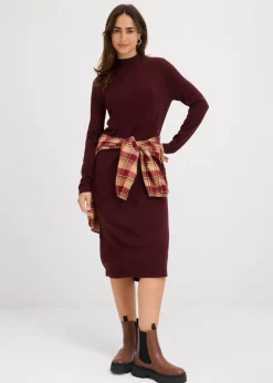 Strickkleid mit Stehkragen