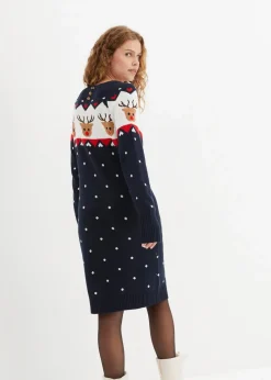 Strickkleid mit Weihnachtsmotiv