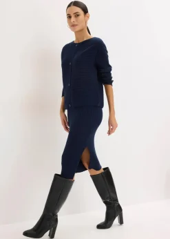 Strickkleid und Weste (2-tlg.Set)