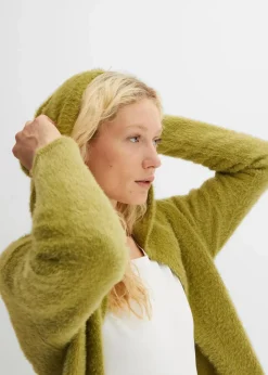 Strickmantel aus weichem Federgarn