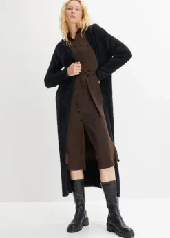 Strickmantel aus weichem Federgarn