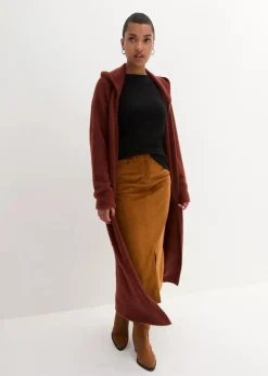 Strickmantel aus weichem Federgarn