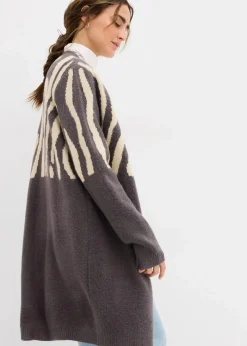 Strickmantel mit Zebra Druck
