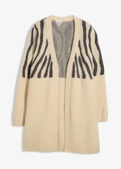 Strickmantel mit Zebra Druck