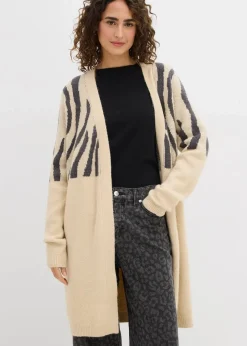 Strickmantel mit Zebra Druck
