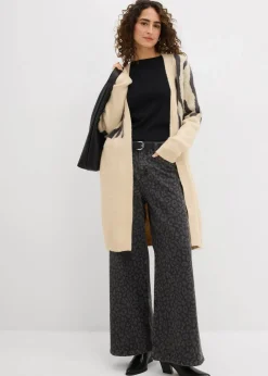 Strickmantel mit Zebra Druck