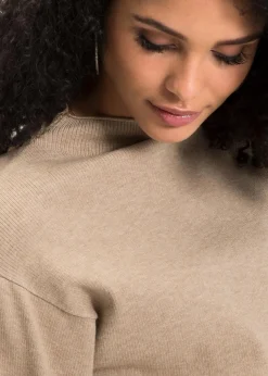 Strickpullover mit Ballonärmeln