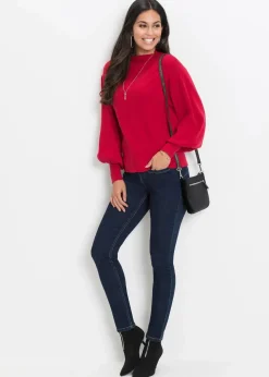 Strickpullover mit Ballonärmeln