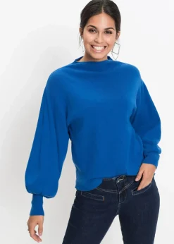 Strickpullover mit Ballonärmeln
