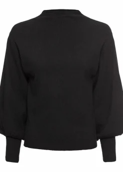 Strickpullover mit Ballonärmeln