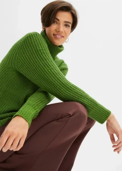 Strickpullover mit Rollkragen