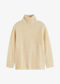 Strickpullover mit Rollkragen