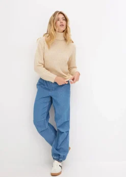 Strickpullover mit Rollkragen