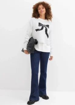 Strickpullover mit Schleife