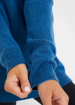 Strickpullover mit V-Ausschnitt, Oversized Fit