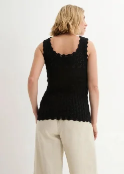 Stricktop aus Baumwolle