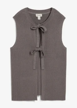 Strick-Weste aus Baumwoll-Mix