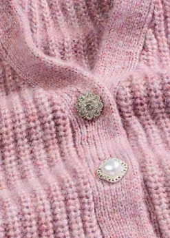 Strick-Weste mit dekorativen Knöpfen und Wollanteil