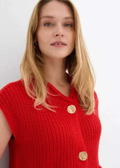 Strick-Weste mit Taschen