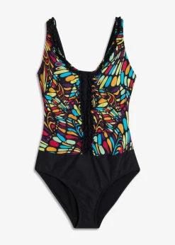 Strong Shape-Badeanzug mit Rüschen