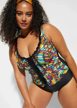 Strong Shape-Badeanzug mit Rüschen