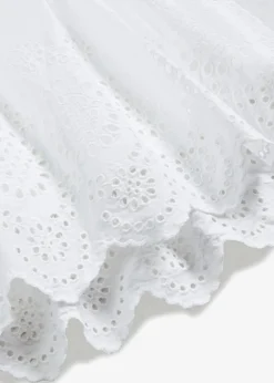 Stufenrock mit Lochstickerei