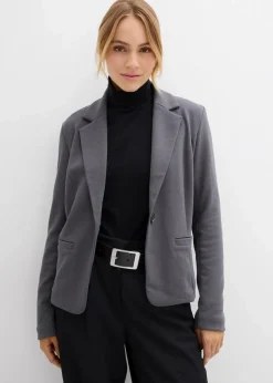 Sweatblazer mit fließender Viskose