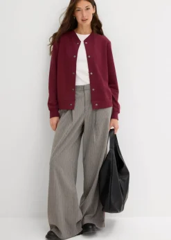 Sweatjacke mit Knopfleiste