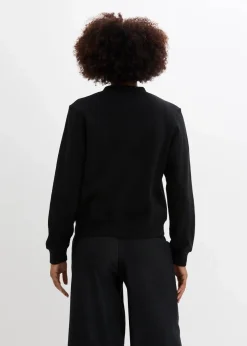 Sweatjacke mit Knopfleiste