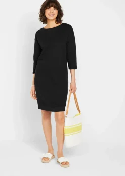 Sweatkleid, 3/4 Arm, innen weich angerauht