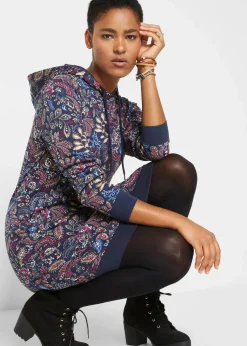 Sweatkleid, bedruckt, langarm