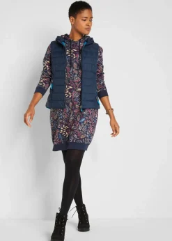 Sweatkleid, bedruckt, langarm