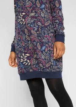 Sweatkleid, bedruckt, langarm