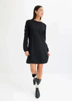 Sweatkleid mit Ösen