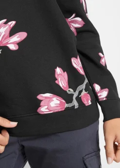 Sweatshirt aus reiner Baumwolle, locker geschnitten