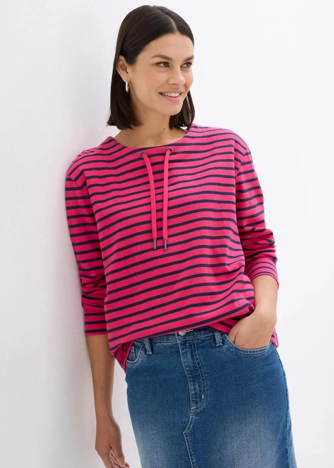 Sweatshirt aus Strukturmaterial