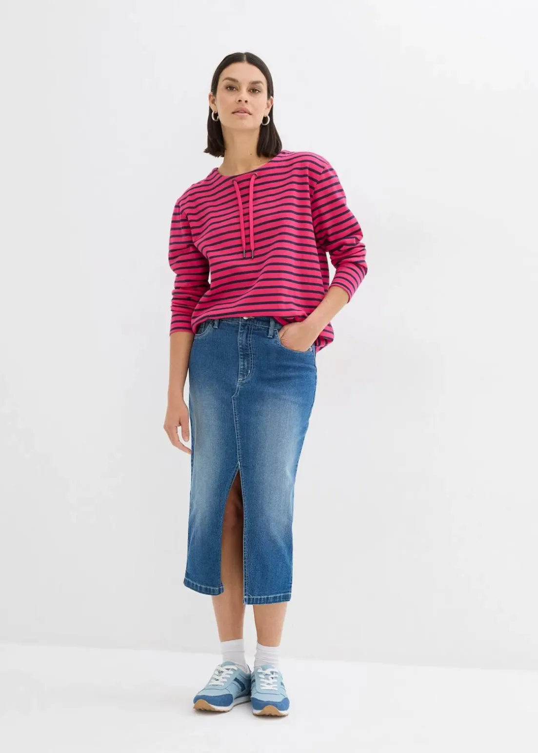 Sweatshirt aus Strukturmaterial