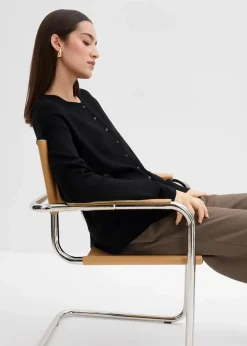 Taillierte Strickjacke aus Viskose-Mix