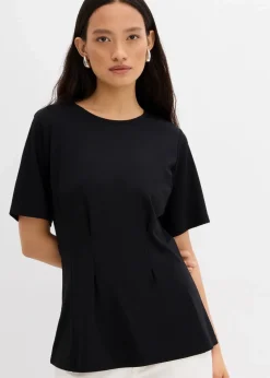 Tailliertes Shirt aus bequemen Punto di Roma