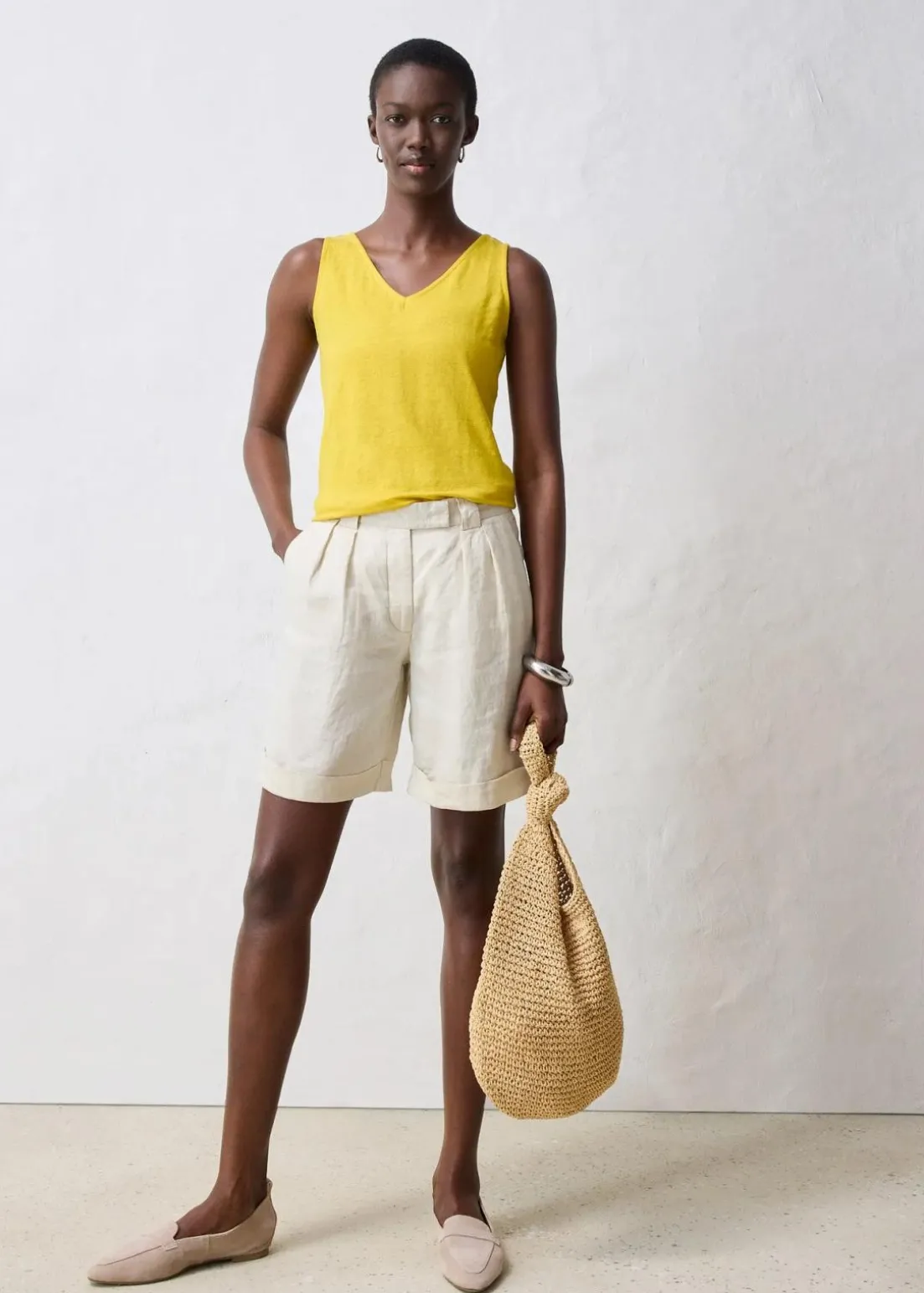 Tanktop aus reinem Leinen