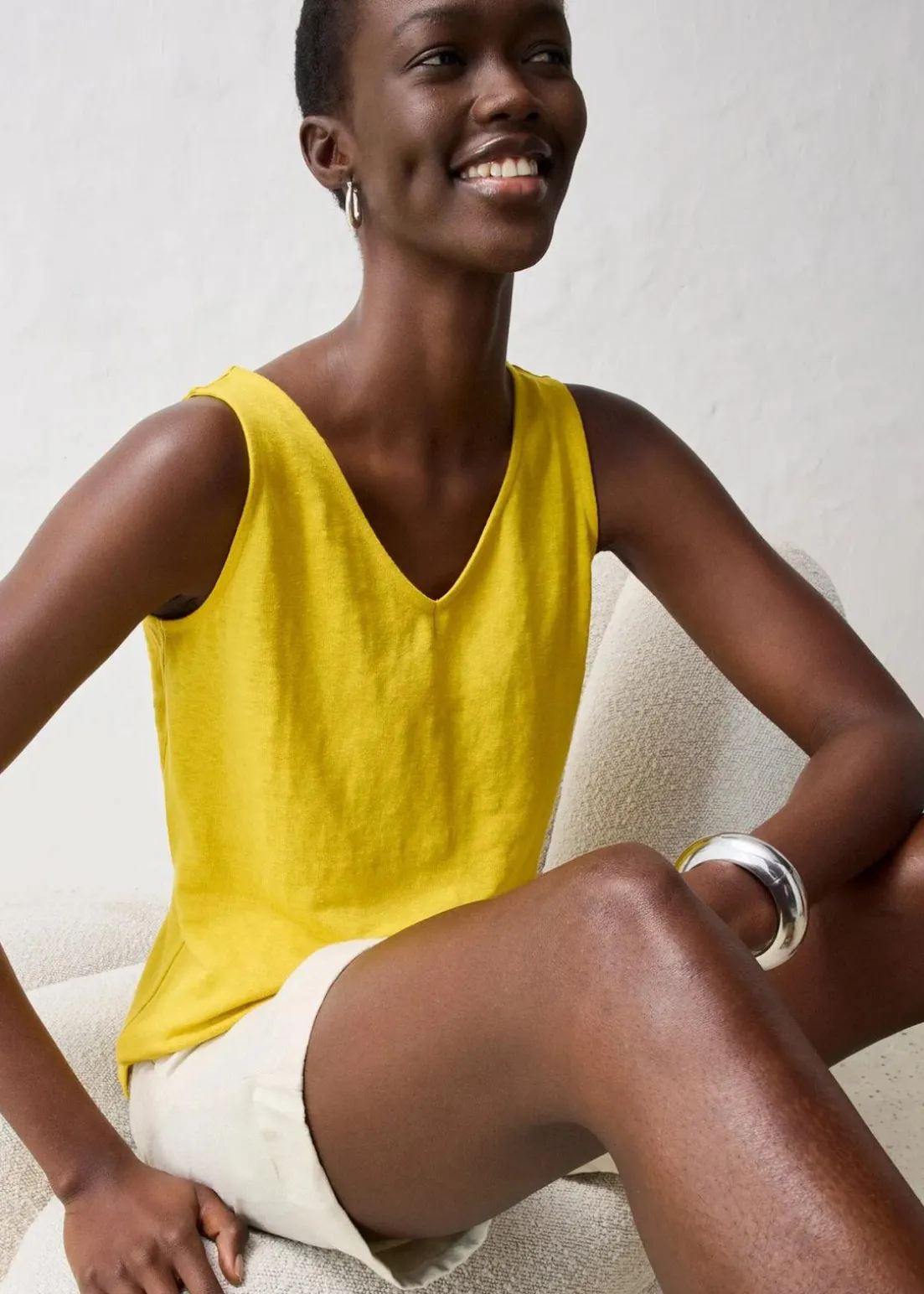 Tanktop aus reinem Leinen