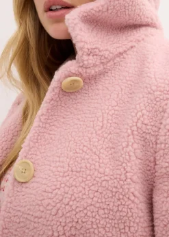 Teddymantel mit Kapuze und Taschen