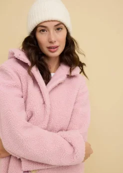 Teddymantel mit Kapuze und Taschen