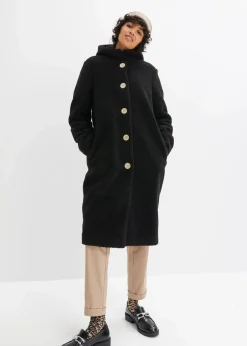 Teddymantel mit Kapuze und Taschen