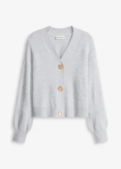 Texturierte Strickjacke