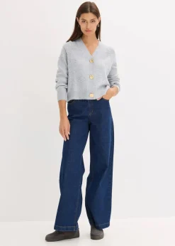 Texturierte Strickjacke