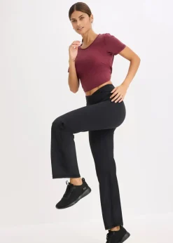 Thermo Sport-Hose aus weichem Material, gerades Bein
