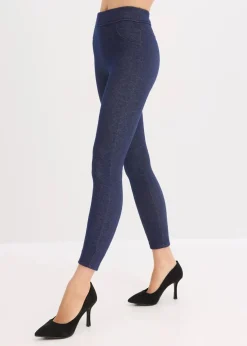 Thermo-Strumpfleggings in Jeansoptik