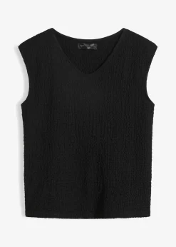 Top aus leichtem Crêpe